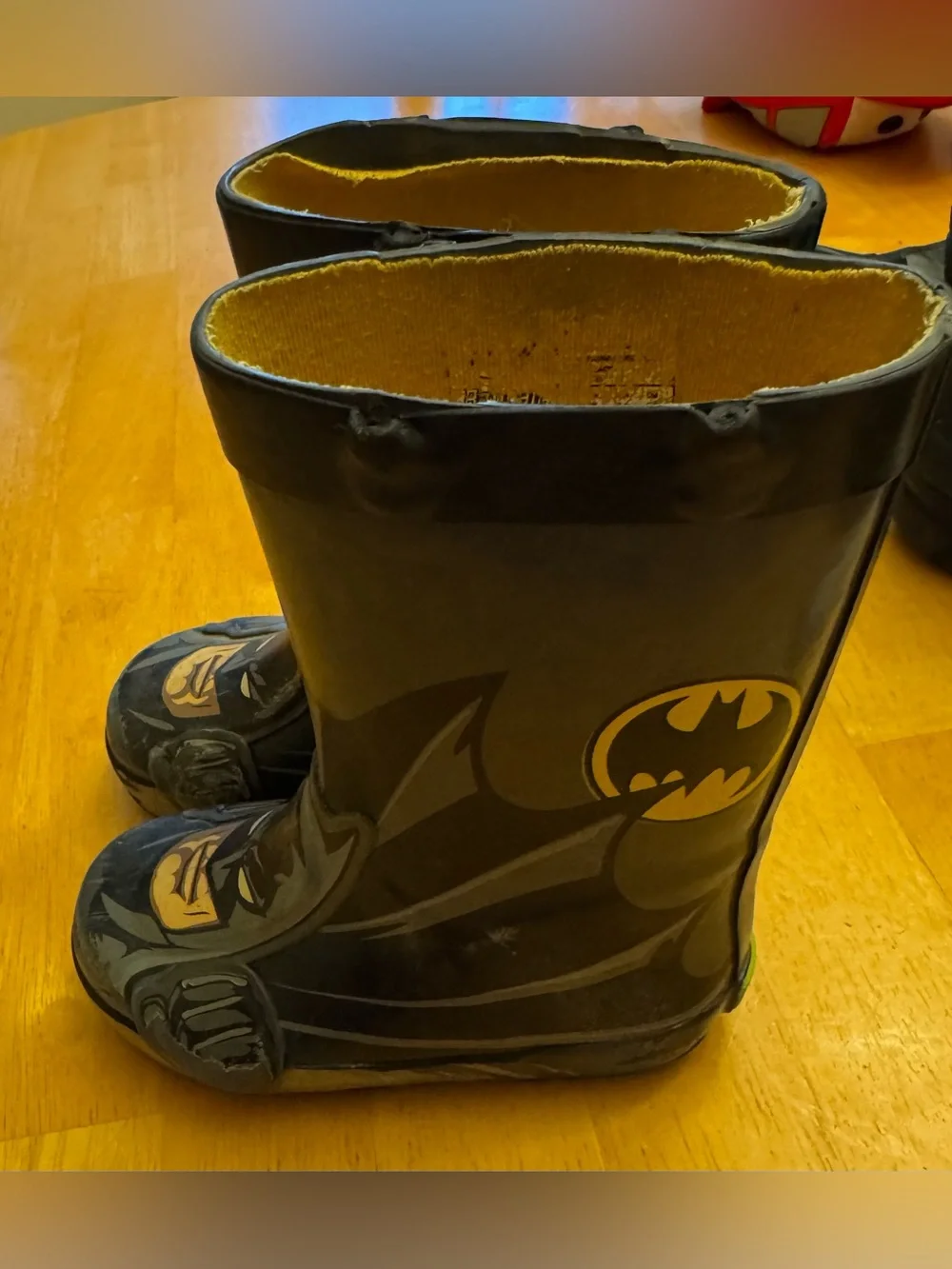 Western Chief Batman Rain Boots Toddler Size 8 Black Waterproof